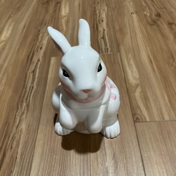 Bunny Cookie Candy Jar Easter Young’s Heartfelt Kitchen Creations Glazed Ceramic - Picture 2 of 5